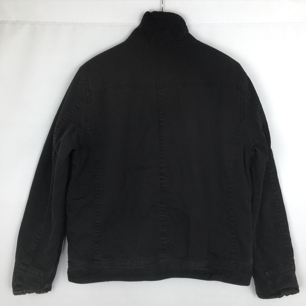 Vintage American Eagle Barn Chore Coat Jacket Canvas Black Quilt Lined Mens L - Picture 11 of 13